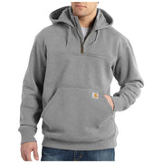 Carhartt 100617-034 Rain Defender Loose-Fit Heavyweight Quarter-Zip Hoodie, Heather Gray, XL