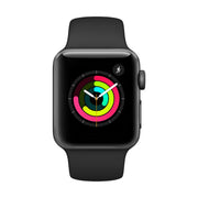 Apple Watch Gen 3 Series 3 38mm Space Gray Aluminum - Black Sport Band MQKV2LL/A