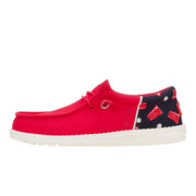 Hey Dude Wally Funk Solo Cup Loafers, Red White Blue, Men's 11M, Water Resistant Casual Shoes, Rubber Sole, 43884