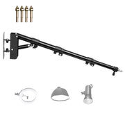 KFFKFF SH-LS-038  Wall-Mounted Ring Light Boom Arm, Adjustable 19.7-43.3 in, Triangular Structure, 0-135 Swivel, Supports Up to 6.6 lbs, Universal Threaded Adapter