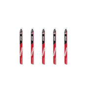 Milwaukee 48-00-6553 12 in. 10 TPI TORCH Nitrus Carbide Teeth Medium Metal Cutting SAWZALL Reciprocating Saw Blade (5-Pack)