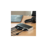 StarTech.com Laptop Docking Station, USB 3.0 Dual Monitor with HDMI and DVI/VGA, 6-Port USB 3.1 Hub, Gigabit Ethernet, Audio, Black and Silver, DK30ADD