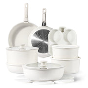 Carote A08655 22pcs Non Stick Pots and Pans, Nonstick Cookware Set Detachable Handle, Induction Cookware
