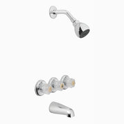 Ace Trading 834X-0001 OakBrook Essentials Three Handle Tub and Shower Faucet Chrome