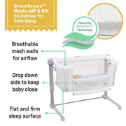 SwaddleMe 89303899 DreamSecure 2-in-1 Co-Sleeping Bassinet with SwaddleMe Pod - 0-5Months - Cream