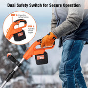 GOCHIFIX GOCHIFIX01671 8 inch Electric Snow Shovel With 21V 8.0Ah Battery and Charger, Orange