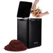 Keepeez 4L Electric Kitchen Composter, Quiet Odorless Food Waste Recycler with Auto Clean, Fast Cycle, Black, FWD-201