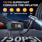 KOPUO R268 7000A Jump Starter with 150 PSI Digital Tire Inflator