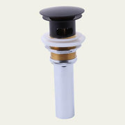 PUSH Pop Up Drain With Overflow Black