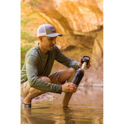 LifeStraw LGV42SBKWW 24 oz. Stainless Steel Water Bottle with Filter, Nordic Noir