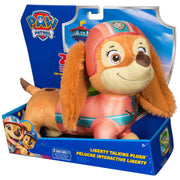 Spin Master Paw Patrol Liberty Talking Plush, 12 in, Interactive Toy with 20 Sound Effects and Phrases, Kids 3+