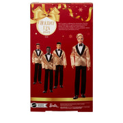Barbie Signature 2025 Holiday Blonde Ken Collectible Fashion Doll wearing Full Suit with Golden Jacket