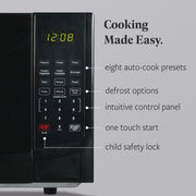 Farberware 0.9 Cu. Ft. Countertop Microwave Oven, 900W, 10 Power Levels, 8 Auto-Cook Presets, Express Cook, White, FMWEI09WHA