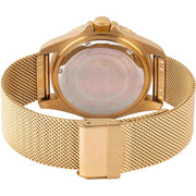 Invicta Pro Diver Men's Quartz Watch, 43mm Gold Stainless Steel Case, Gold Dial, Gold Mesh Band, Water Resistant 100m, 47177