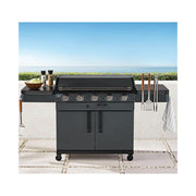 G70306 Pro Series 5-Burner Black Gas Griddle