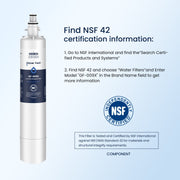 Glacier Fresh GF-Z009X RPWFE RPWF Refrigerator Water Filter with Built-in Chip, Coconut Shell Carbon Block, Lead-Free BPA-Free, Compatible with GE French-Door Models, Pack of 3