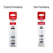 Canon GI-25 Black Ink Bottle, Pigment Ink, 67 ml, High Yield 3000 Pages, Compatible with MAXIFY GX1020 and GX2020, 6280C001