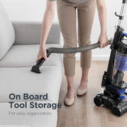 Eureka PowerSpeed Upright Vacuum Cleaner, Lightweight, Powerful Suction with Upgraded Cyclone Technology, 5 Height Settings, Bagless, Blue, NEU280