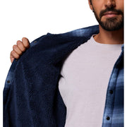 Columbia Windward II Button-Down Shirt Jacket, Fleece-Lined Sherpa, Regular Fit, Collegiate Navy Blurred Ombre, XL, 205477
