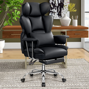 CoolHut KD-918-W-Black Office Ergonomic Desk Chair, Black