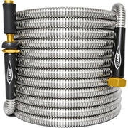 TITAN PD-31831 Garden Hose 75FT - 304 Stainless Steel Metal Water Hose, Flexible, Kink-Free, Lightweight