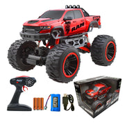 Adventure Force 1:10 Ram Truck, Full-Function 4-Wheel Drive, Working Suspension, Metal Cladding Body, 2.4GHz Control, Rechargeable Battery