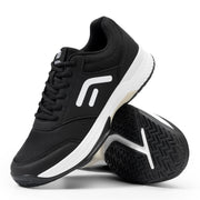 FitVille Men's Wide Pickleball Shoes, Breathable Tennis Sneakers with Arch Support, Black, Size 10.5 Wide