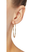 Brilliance Fine Jewelry 14K Yellow Gold Round Hoop Earrings