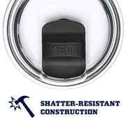 YETI Rambler 20 oz Tumbler, Stainless Steel, Double-Wall Vacuum Insulated, MagSlider Lid, White, 21070060025