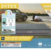 Intex 64114WL 12 Dura-Beam Prestige Air Mattress Bed with Internal Fastfill USB Powered Pump - Queen