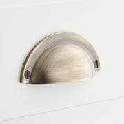 RUSTIC STYLE BRASS TRADITIONAL CUP PULL ANTIQUE BRASS