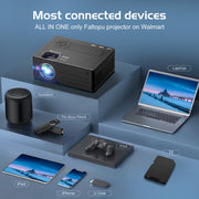 Faltopu 5G WiFi Bluetooth Home Theater Projector, Native 1080P Full HD, 4K Supported, 16000 Lumens LCD Display, Electronic Zoom 50%-100%, Includes 100
