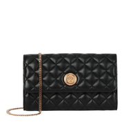 Versace Women's Quilted Leather Clutch, One Size, Black