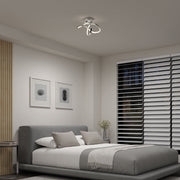 Artika Loop Flush Mount Ceiling Light, 3 CCT Selectable White, Integrated LED, Dimmable, 1200 Lumens, Modern Infinity-Loop Design, Chrome Finish