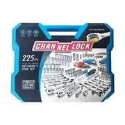 Channellock 225 Piece Professional Mechanic's Tool Set SAE & Metric Ratcheting Wrenches 1/4, 3/8, 1/2 inch Drive Sizes