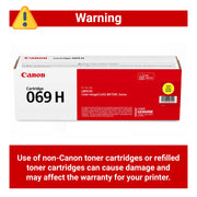 Canon 069 High Capacity Yellow Toner Cartridge, 5,500 Page Yield, Compatible with imageCLASS LBP674Cdw MF751Cdw MF753Cdw, 5095C001