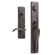 Signature Hardware 287739 Ellis Dummy Entrance Door Set with Round Knob, Dark Bronze