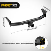 Nilight Class 3 Trailer Hitch, 2 Inch Receiver, Rust Resistant Powder Coated, Compatible with Chevrolet Colorado and GMC Canyon 2015-2023, 93119A