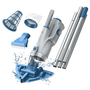 Kokido Handheld Pool Vacuum XTROVAC 320, Cordless, 6ft Aluminum Pole, Dual Vacuum Heads, Dual Filtration System