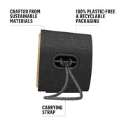 House of Marley Get Together 2 Mini Portable Speaker with Wireless Bluetooth Connectivity, Signature Black