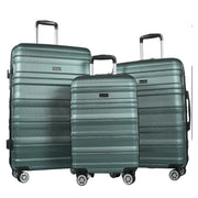Tripcomp T23066GN Hardshell Luggage Set 3-Piece Set (21/25/29) Lightweight Suitcase 4-Wheeled Travel Case(Gre