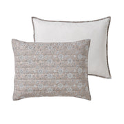 My Texas House Floral Pick Stitch Quilt Set, Full/Queen, Taupe Jacobean Floral and Stripes, 3-Piece, MTD666170522014