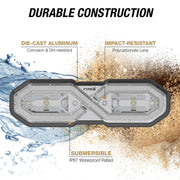 Type S LM534619 Elevate Series 7-Inch LED Chase Light, DOT Compliant, 5 Light Modes, Waterproof Die-Cast Aluminum, Surface & Tube Mounting Kit, Universal Fit for Trucks Jeeps UTVs SUVs