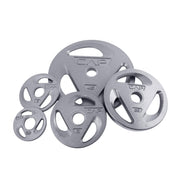 Cap Barbell 2-Inch Olympic Grip Plate, Solid Cast Iron, Gray Baked Enamel, 45 lb, Single