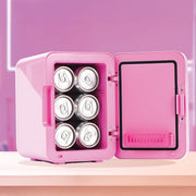 Hello Kitty Mini Fridge, Thermoelectric Cooler, Pink, 4 Liter, 6 Can Capacity, Model 19271