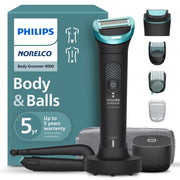 Philips Norelco Body Groomer 9000 Series Body Hair Trimmer and Shaver System with UV Cube Sanitizer, Adjustable Back Attachment, Showerproof BG9480/50