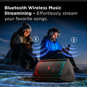 TCL TP201K Bluetooth Party Speaker, 220W Powerful Sound, 5 RGB Dynamic Light Shows, 12-Hour Battery, IPX4 Splash-Proof