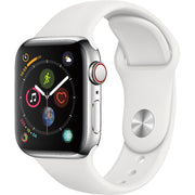 Apple Watch Gen 4 Series 4 Cell 40mm Stainless Steel - White Sport Band MTUL2LL/A