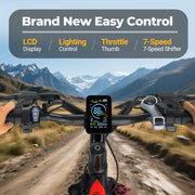 AOVOPRO BK900 Electric Mountain Bicycle, 350W Brushless Motor, 26 in, Black