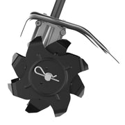 Link-On Curved Shaft Cultivator Attachment, Adjustable 7-10 in Steel Tines, Durable Gearbox, Compatible with 4-Cycle and 2-Cycle String Trimmers
